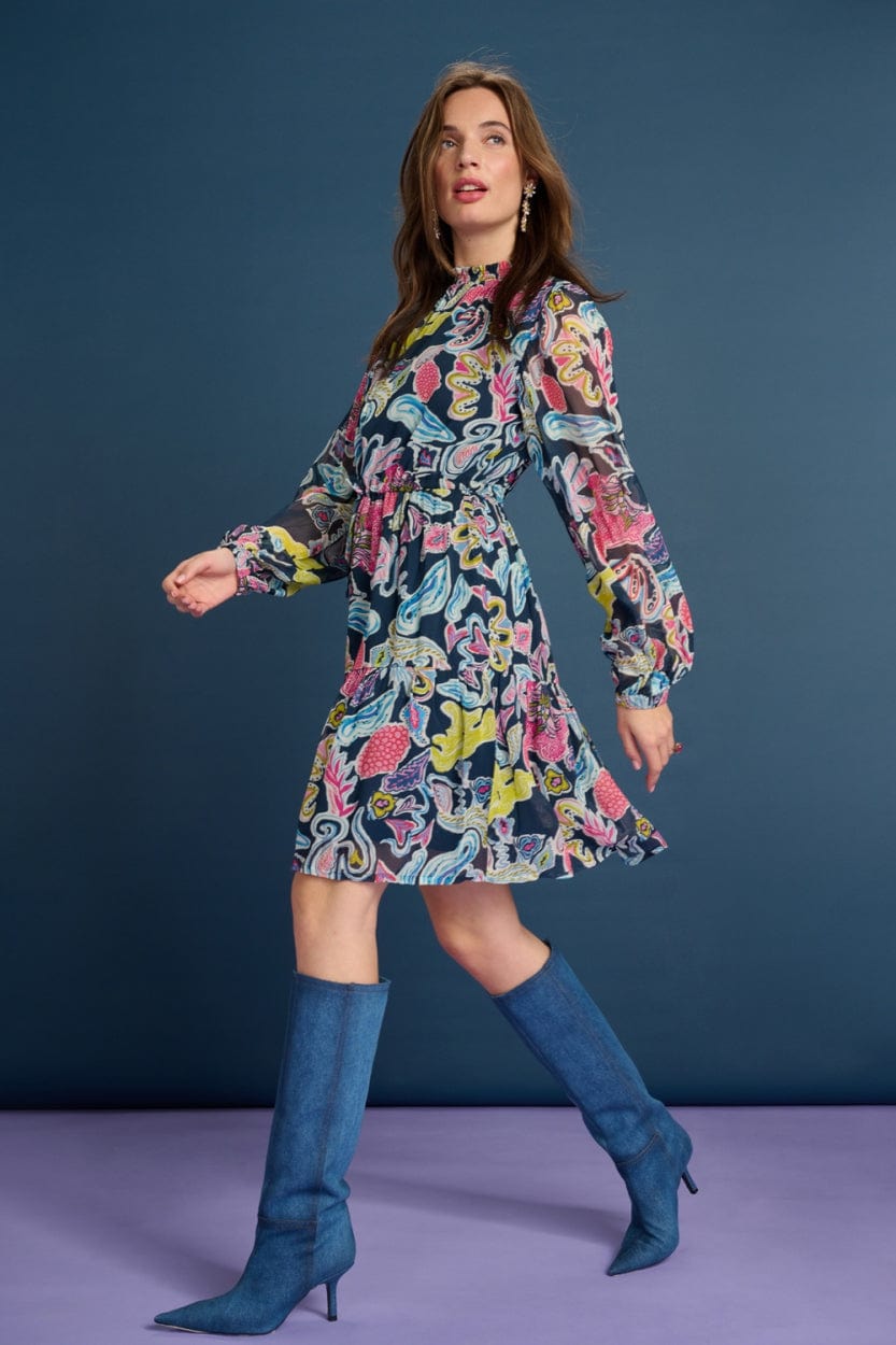 POM Amsterdam Dresses ROBE - Full Glow Deep Blue