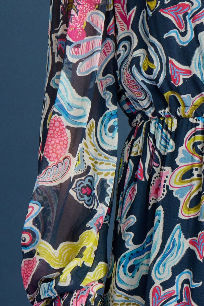 POM Amsterdam Dresses ROBE - Full Glow Deep Blue