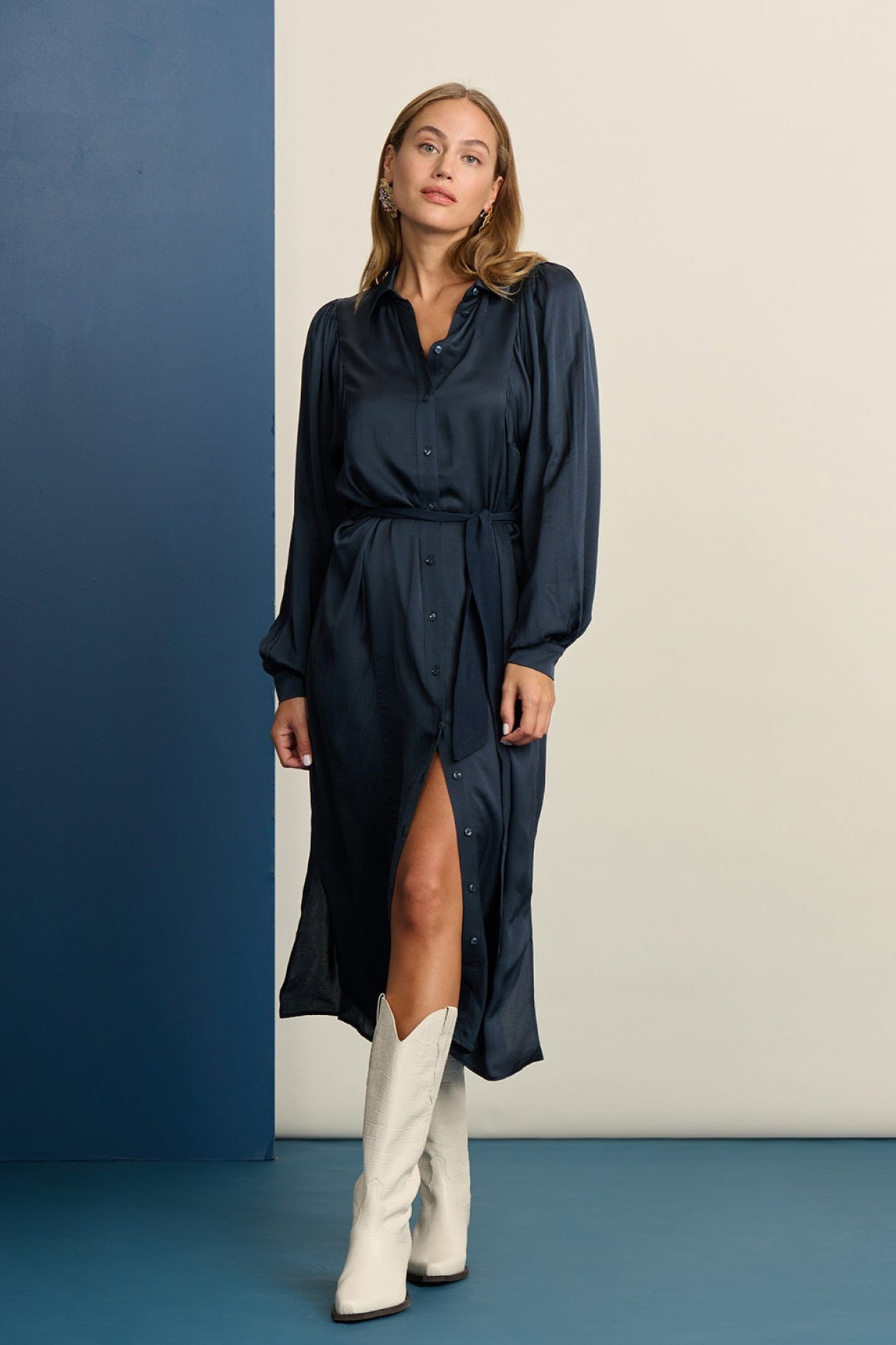 POM Amsterdam Dresses ROBE - Jacky Blue