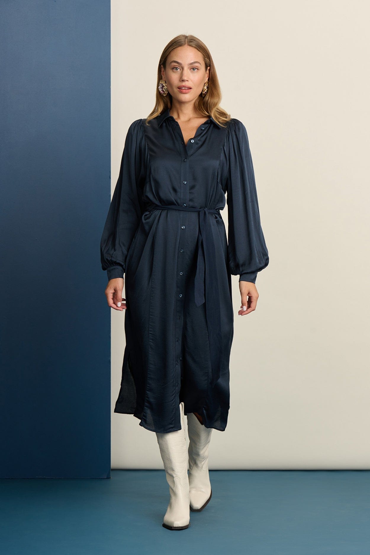 POM Amsterdam Dresses ROBE - Jacky Blue