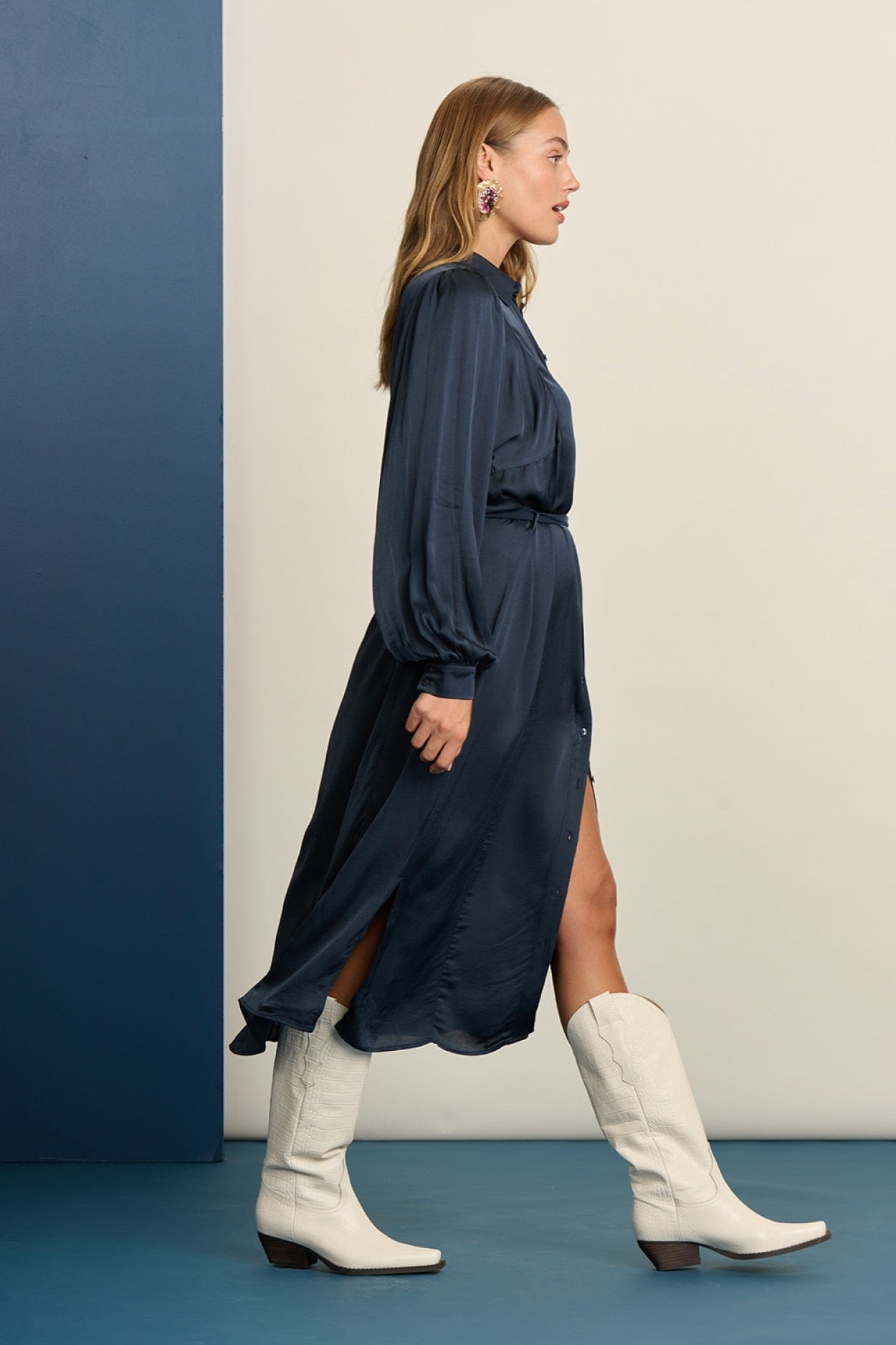 POM Amsterdam Dresses ROBE - Jacky Blue