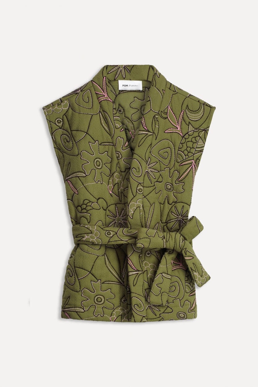 POM Amsterdam Gilets GILET - Dreams Olive Green