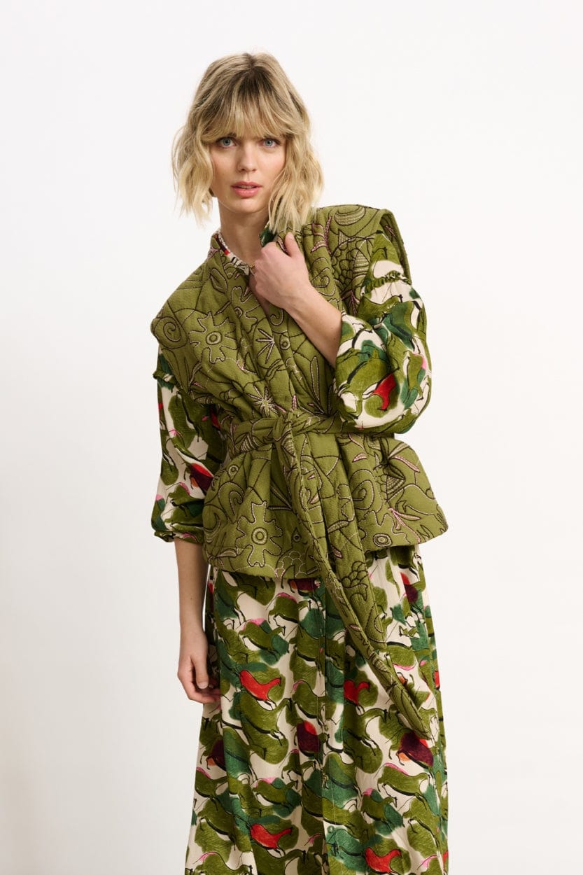 POM Amsterdam Gilets GILET - Dreams Olive Green