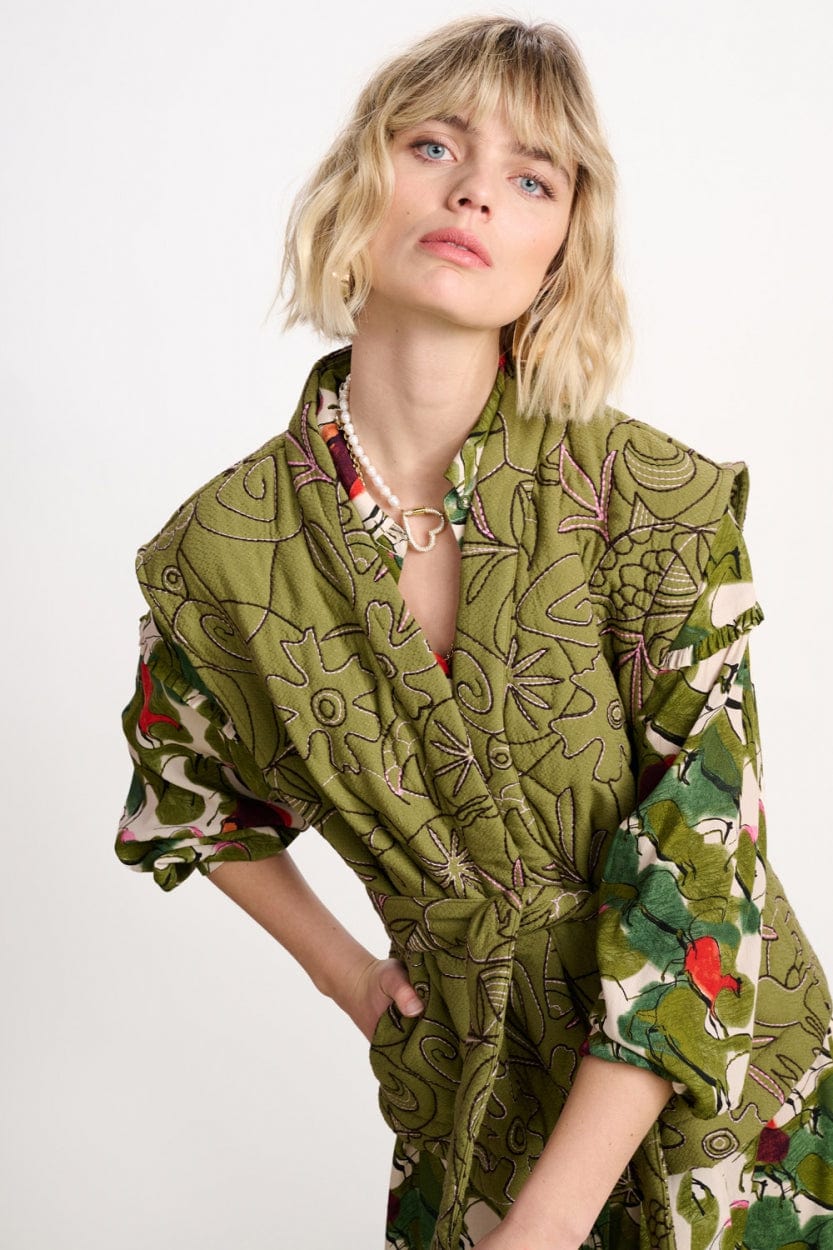 POM Amsterdam Gilets GILET - Dreams Olive Green