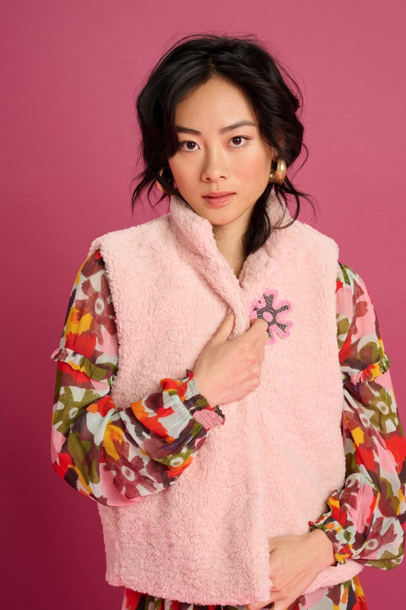 POM Amsterdam Gilets GILET - Pink Powder