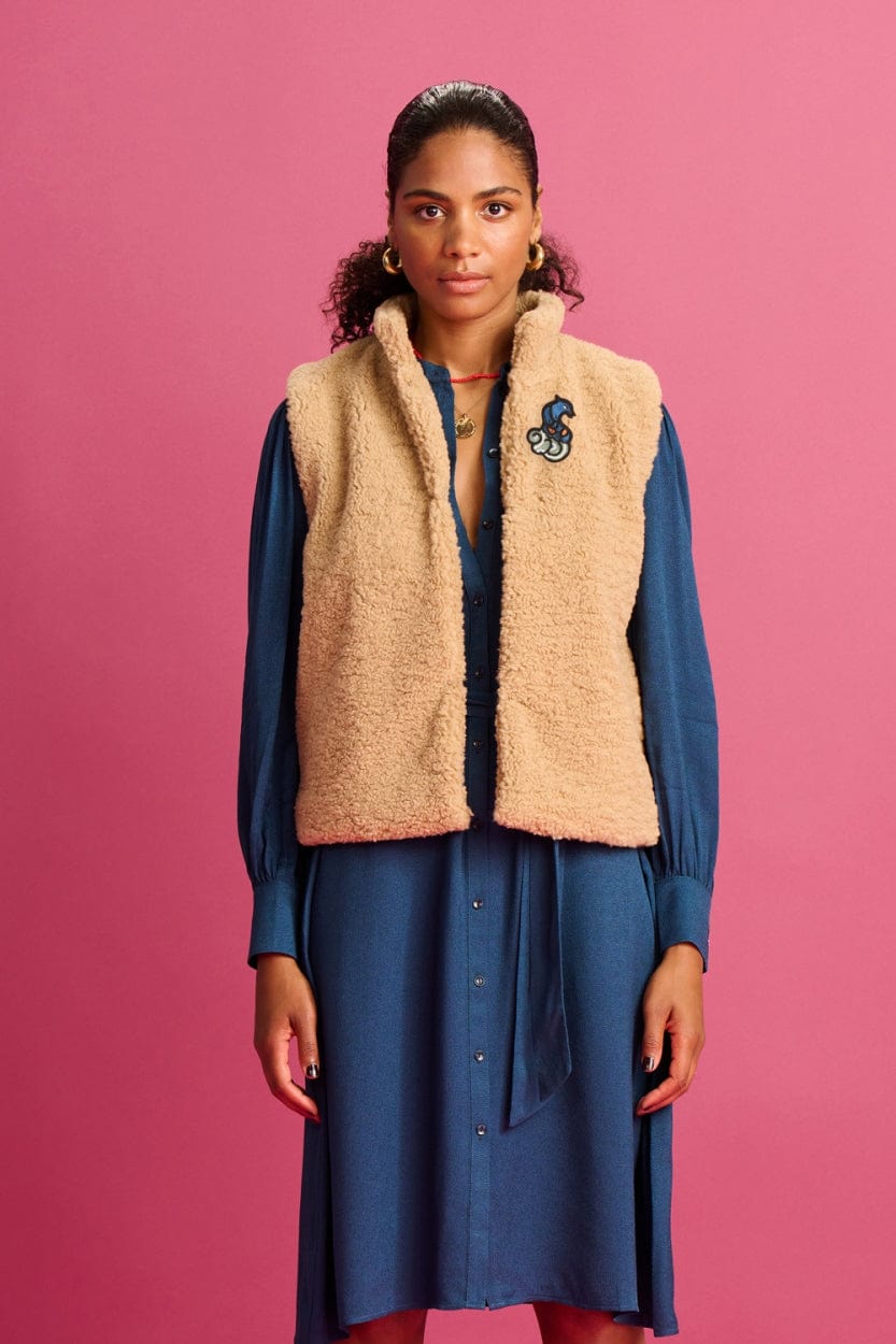 POM Amsterdam Gilets GILET - Smokey Brown