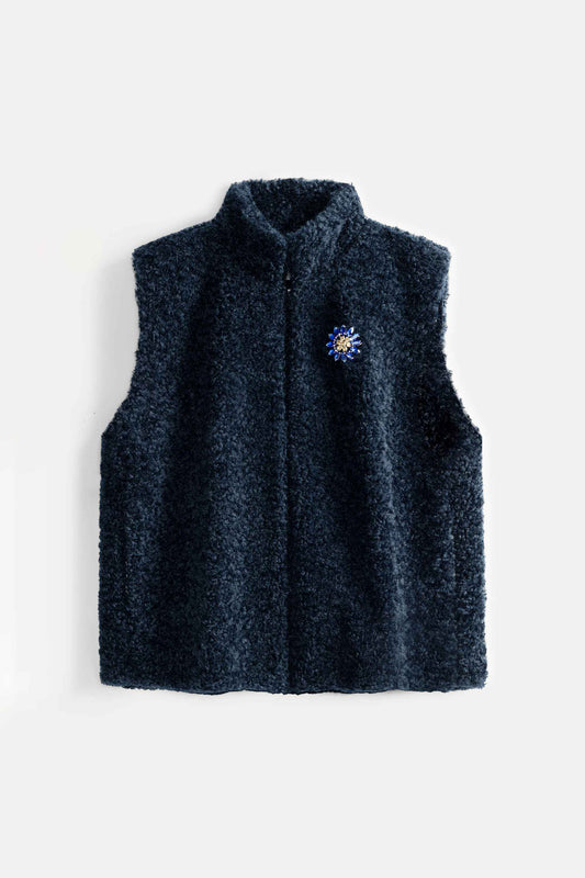POM Amsterdam Gilets GILET - Teddy Love Marine