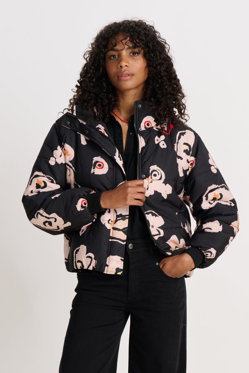 POM Amsterdam Jackets Purple / 34 VESTE - Flower Glory Black