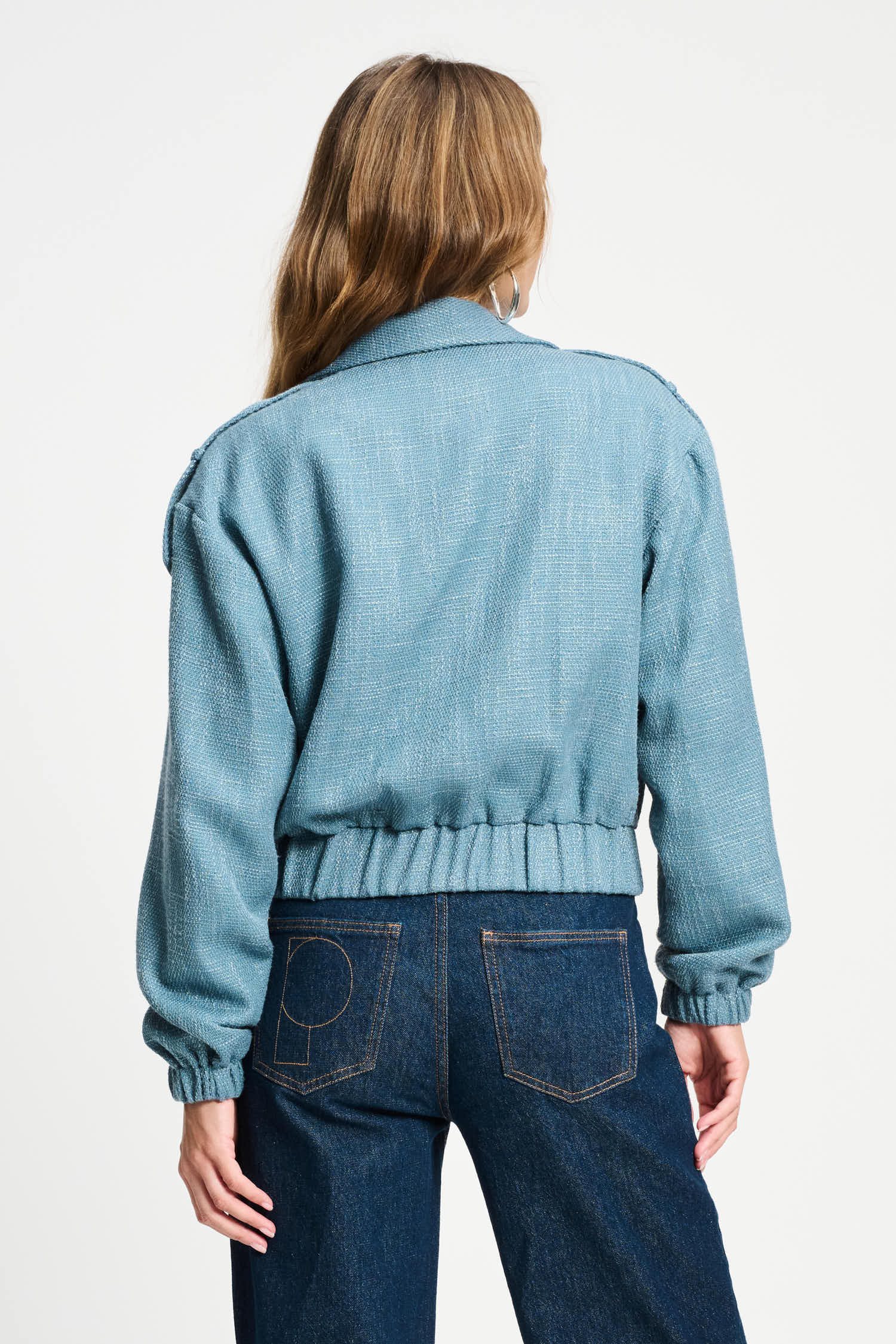 POM Amsterdam Jackets VEST - Bouclé Dawn Blue