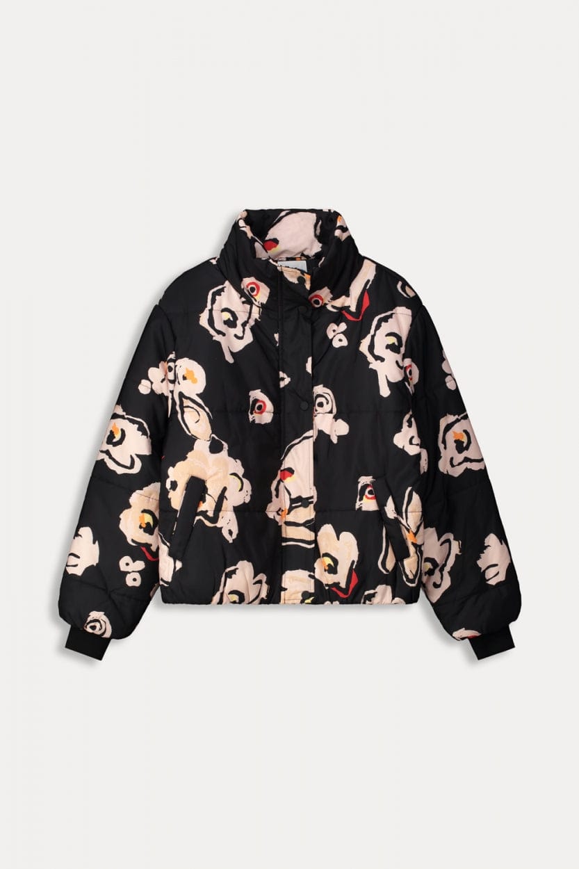 POM Amsterdam Jackets VESTE - Flower Glory Black