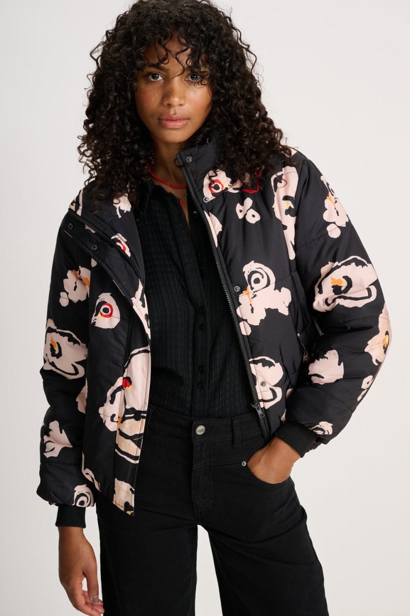 POM Amsterdam Jackets VESTE - Flower Glory Black