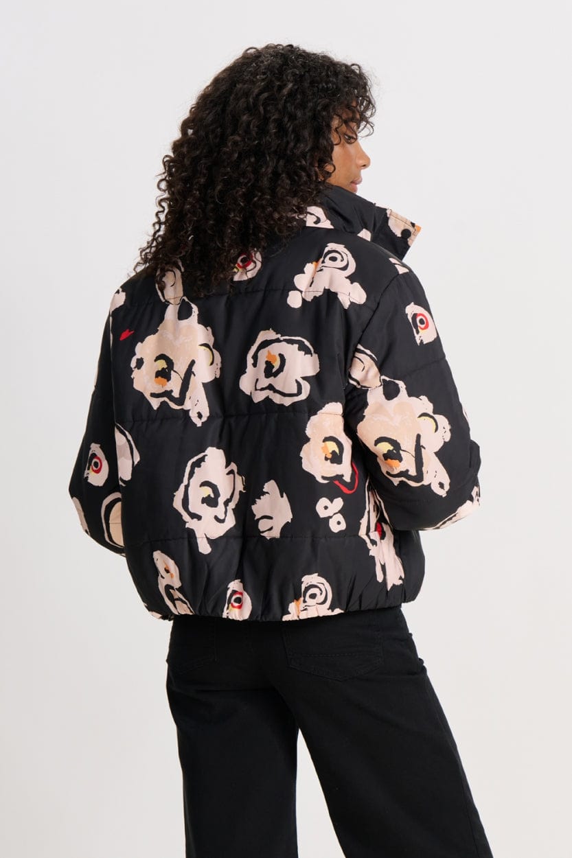 POM Amsterdam Jackets VESTE - Flower Glory Black