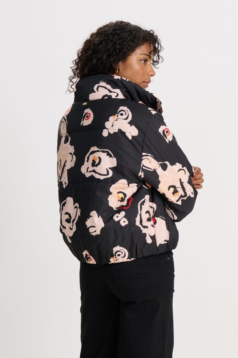 POM Amsterdam Jackets VESTE - Flower Glory Black