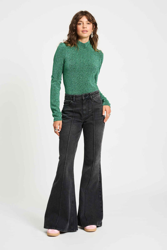 POM Amsterdam Jeans Black / 34 JEANS - Flare Washed Black