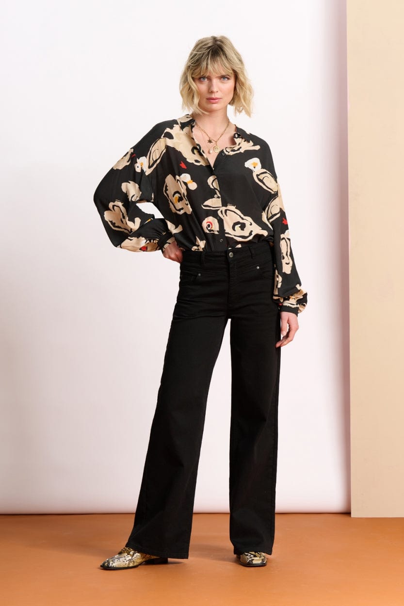 POM Amsterdam Jeans Black / 34 JEANS - Wide Leg Eternal Black