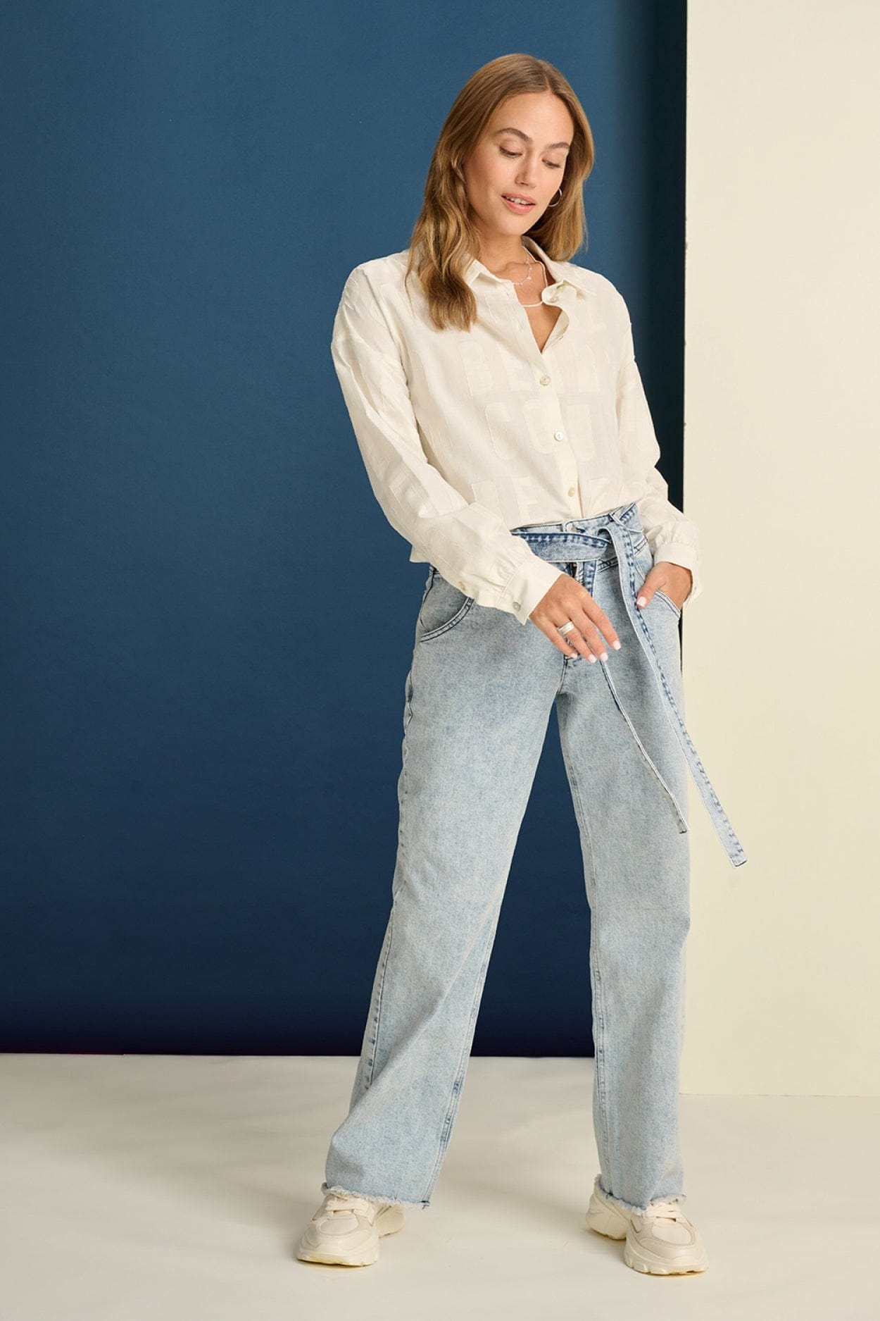 POM Amsterdam Jeans Blue / 34 JEANS - Quilt Droit Light Blue