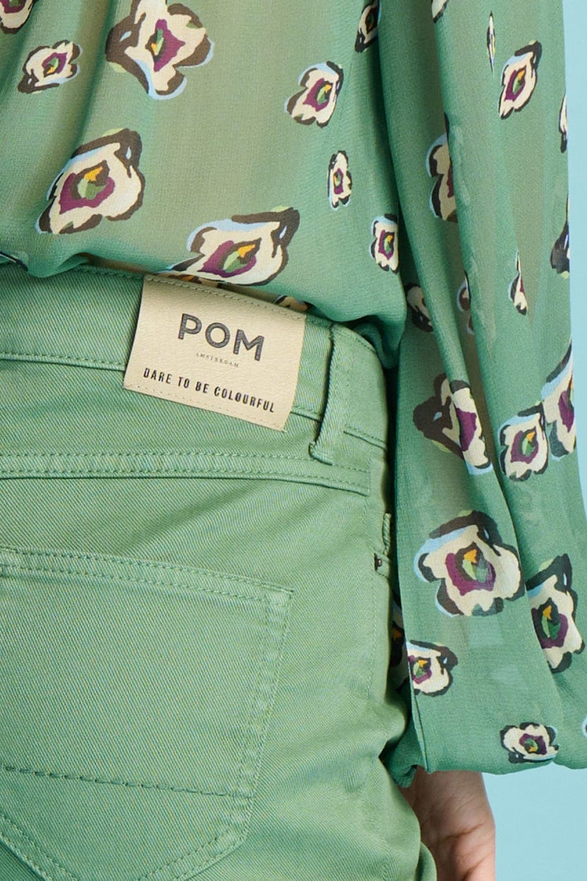 POM Amsterdam Jeans JEANS - Kate Flare Mythical Green