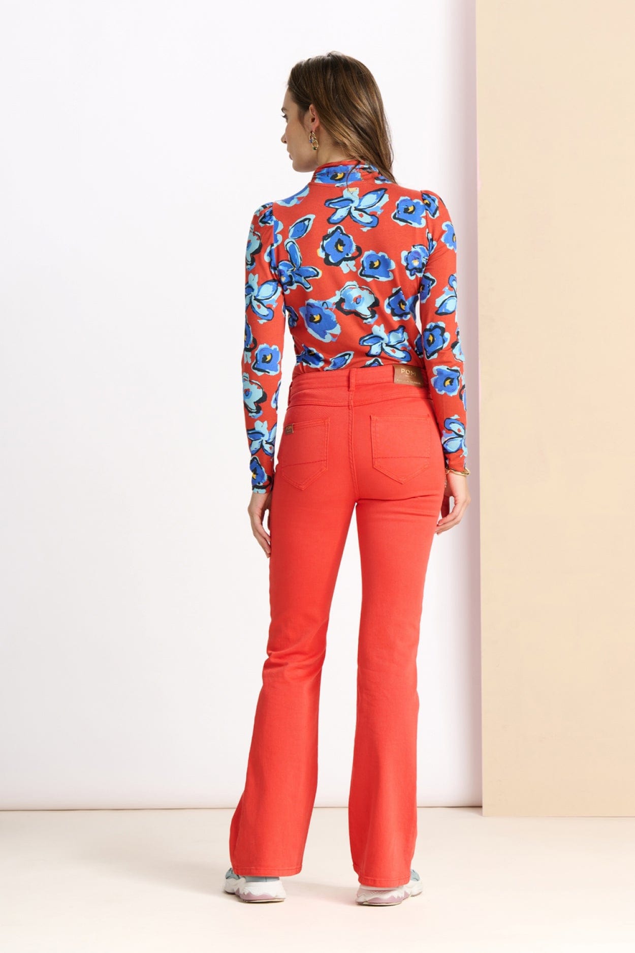 POM Amsterdam Jeans JEANS - Kate Flare Phoenix Red