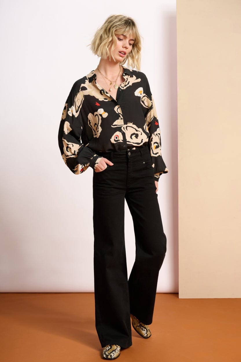 POM Amsterdam Jeans JEANS - Wide Leg Eternal Black