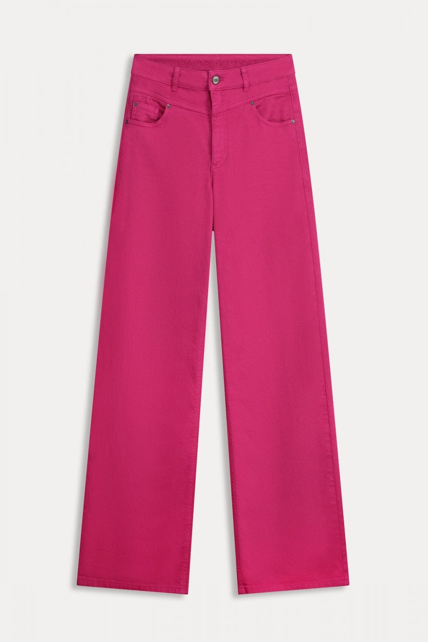 POM Amsterdam Jeans JEANS - Wide Leg Fiery Pink