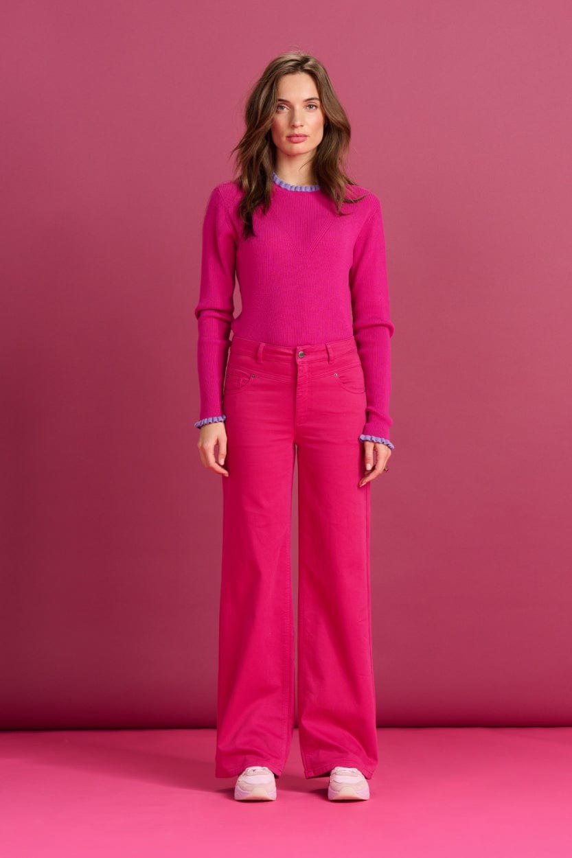 POM Amsterdam Jeans JEANS - Wide Leg Fiery Pink