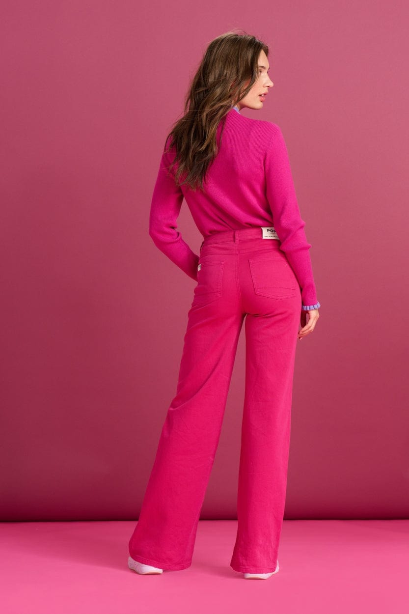 POM Amsterdam Jeans JEANS - Wide Leg Fiery Pink