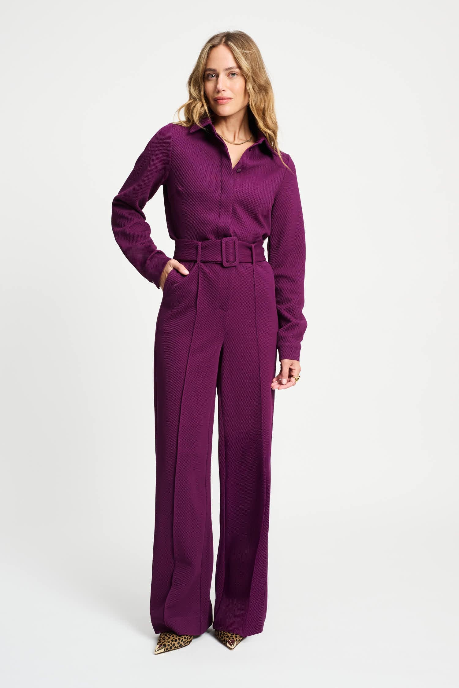 POM Amsterdam Jumpsuits Purple / 34 COMBINAISON - Plum