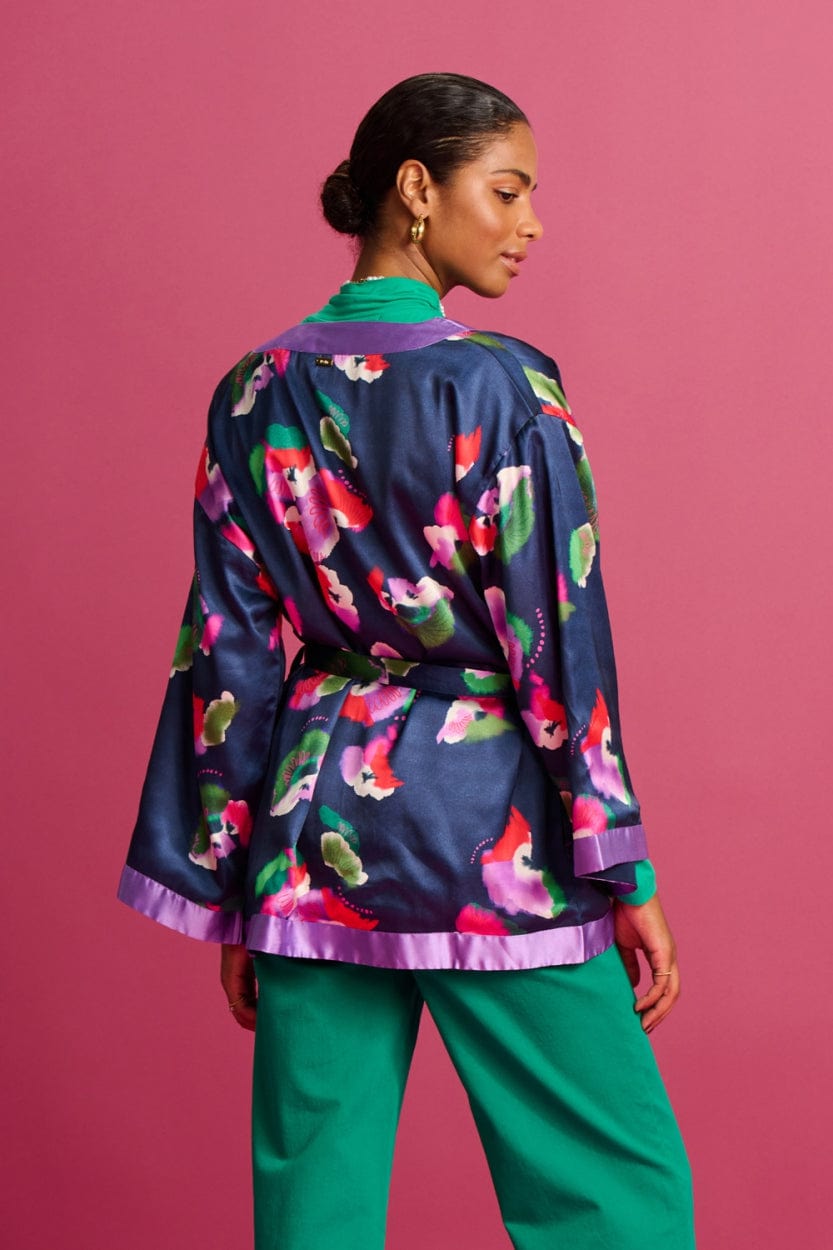 POM Amsterdam Kimono Blue / OS KIMONO - Violets