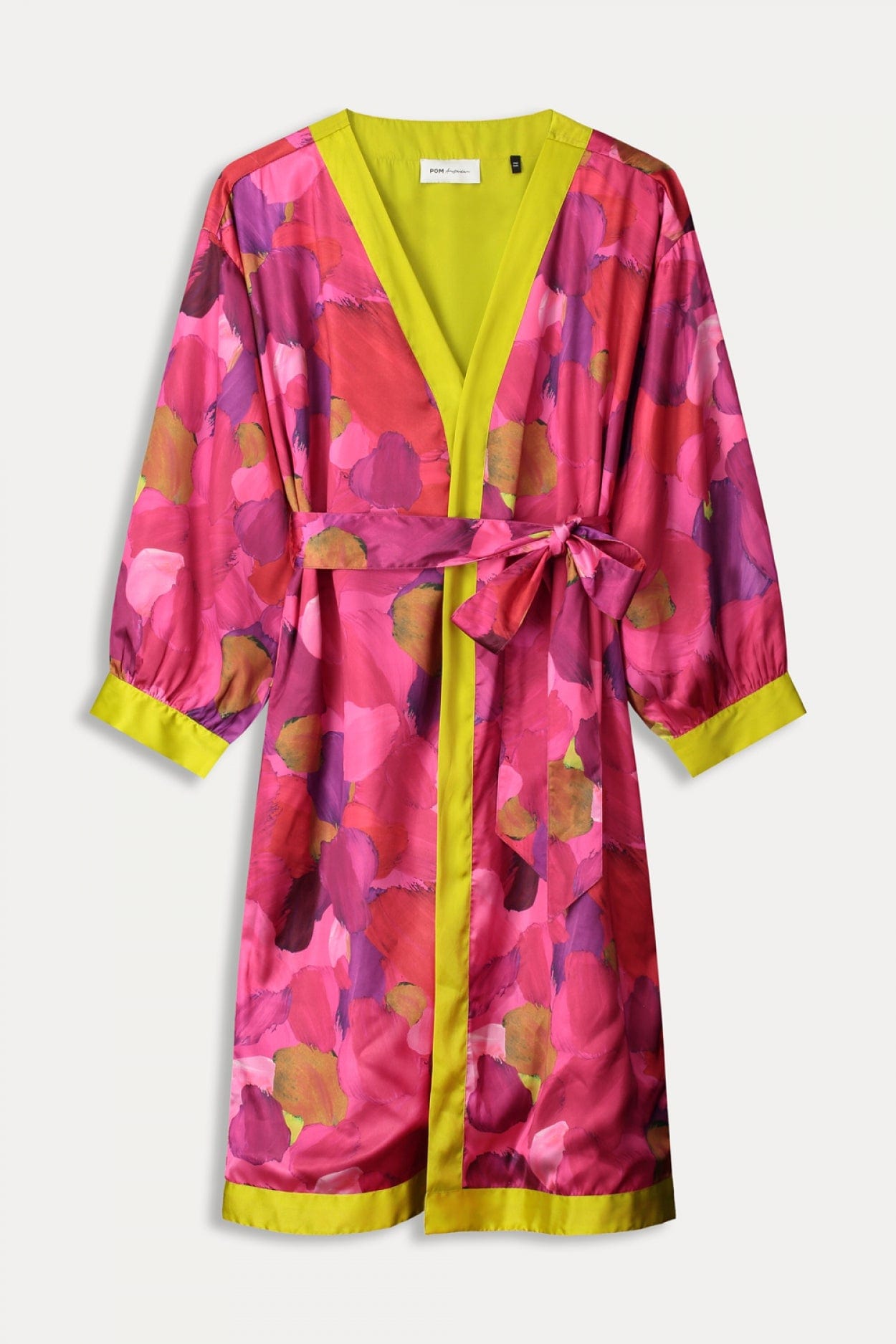 POM Amsterdam Kimono Pink / OS KIMONO - Brushwork Fiery Pink