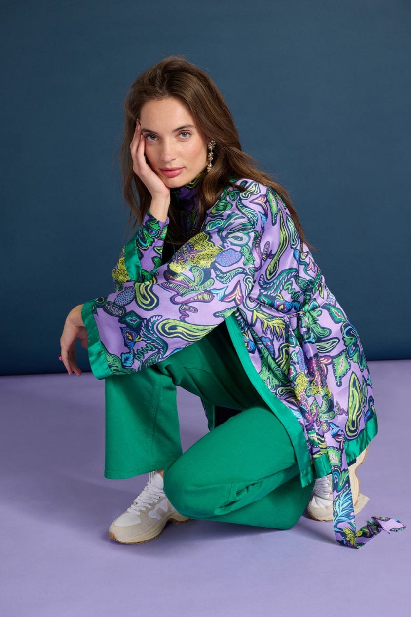 POM Amsterdam Kimono Purple / OS KIMONO - Full Glow Lilac