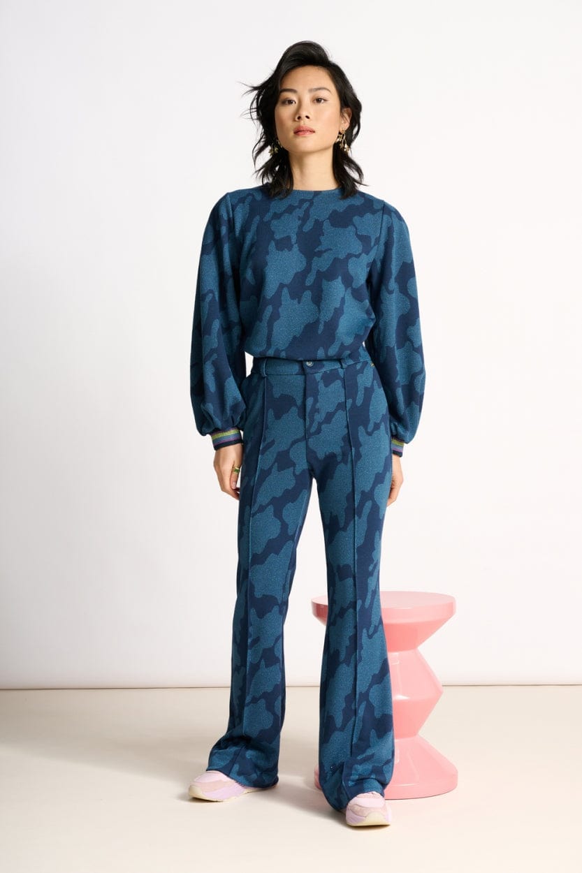 POM Amsterdam Pants Blue / 34 PANTALON - Swirl Horizon Blue