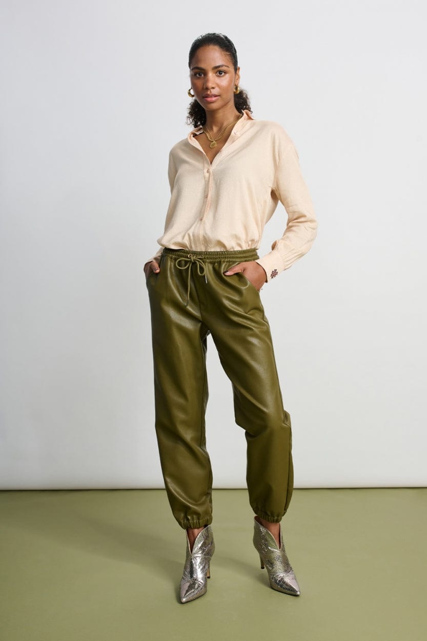 POM Amsterdam Pants Green / 34 PANTALON - Olive Green Glow