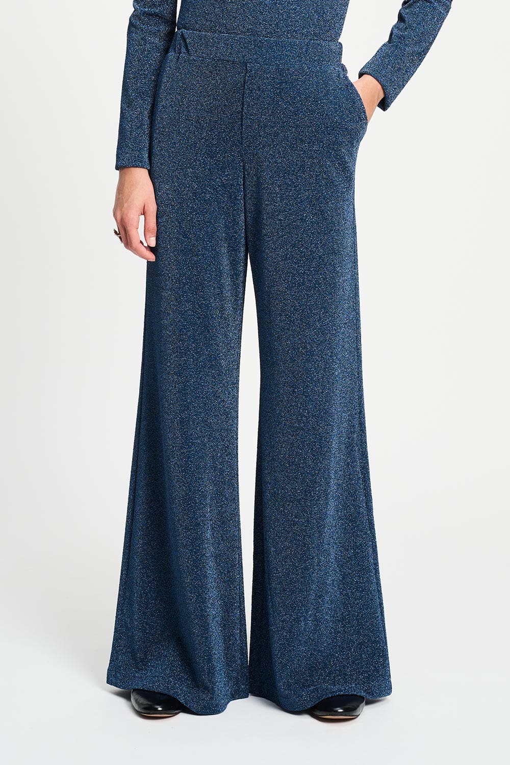 POM Amsterdam Pants PANTALON - Glitter Dawn Blue
