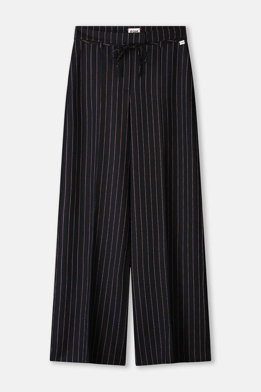 POM Amsterdam Pants PANTALON - Noir Striped