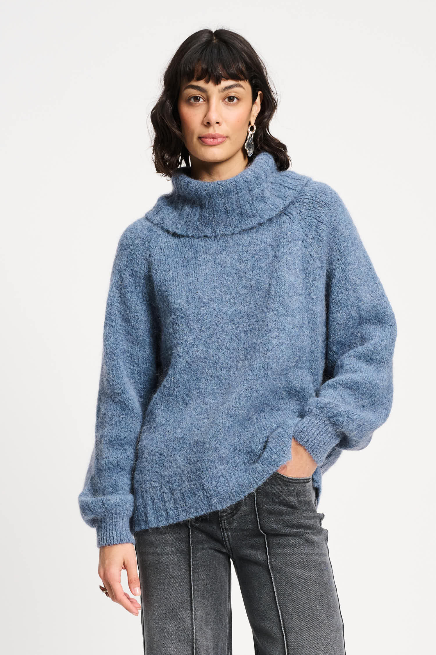 POM Amsterdam Pullovers Blue / 34 SWEATER - Dawn Blue