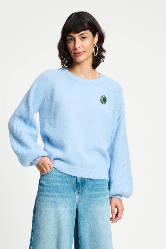 POM Amsterdam Pullovers Blue / 34 SWEATER - Sky Blue