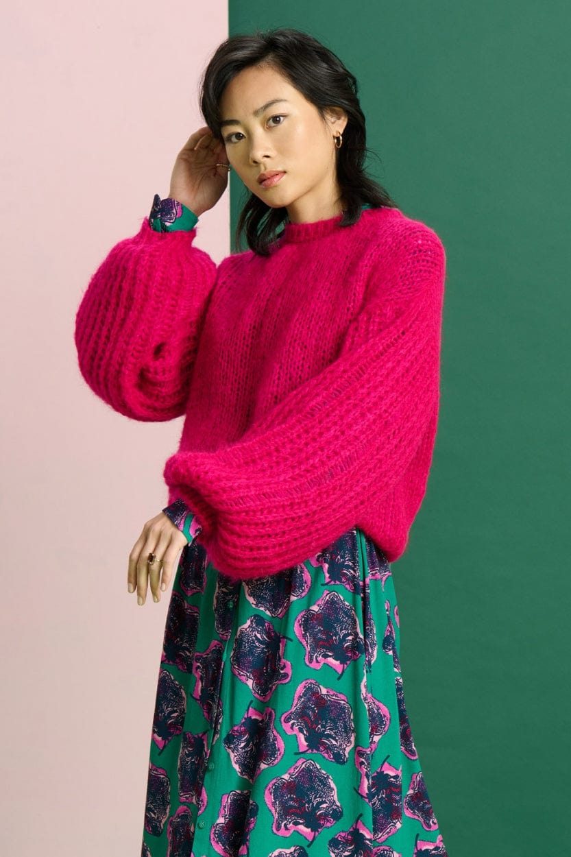 POM Amsterdam Pullovers PULL - Fiery Pink