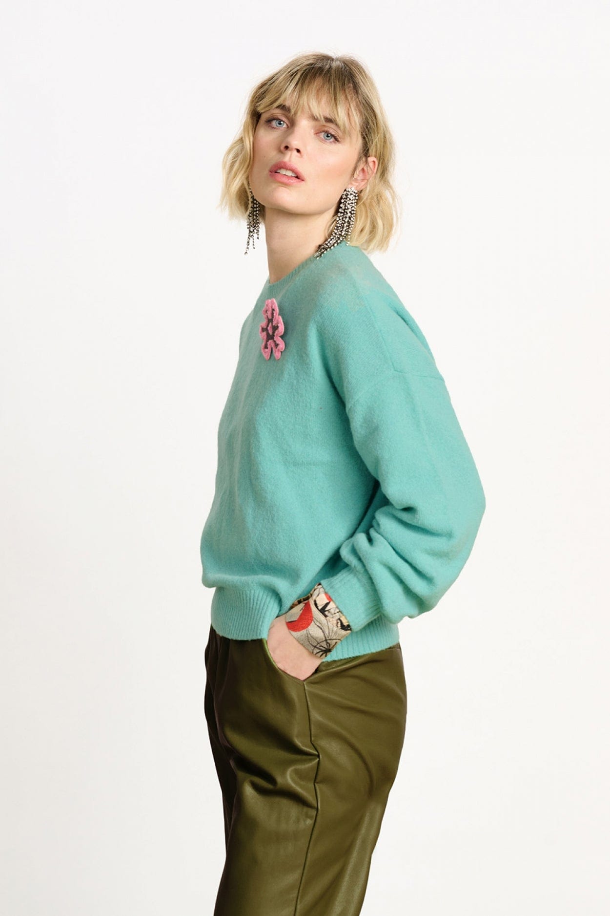 POM Amsterdam Pullovers PULL - Ice Green