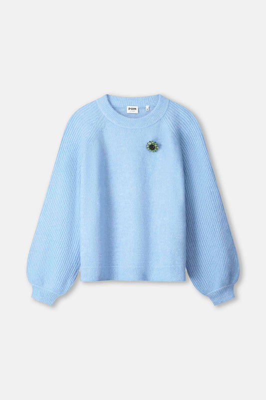 POM Amsterdam Pullovers SWEATER - Sky Blue
