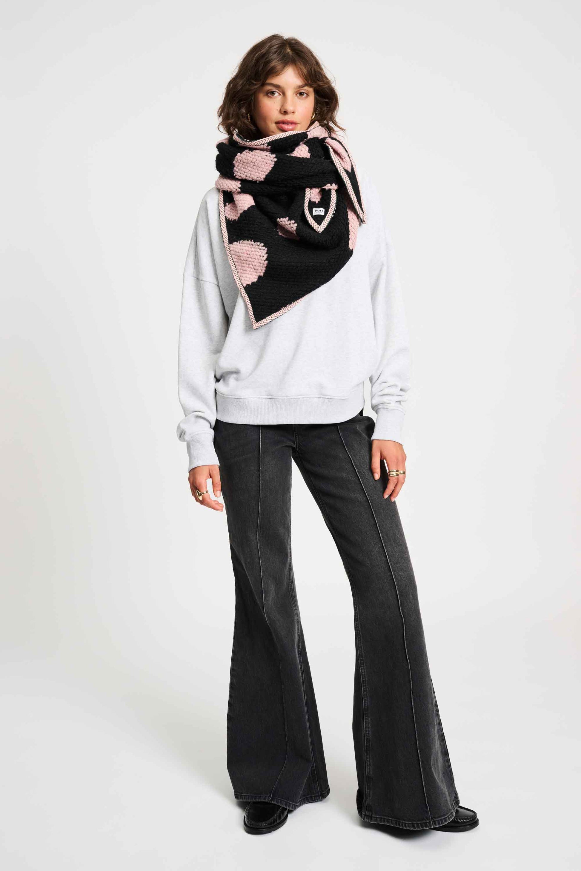 POM Amsterdam Shawls Black / OS ECHARPE - Dots Noir