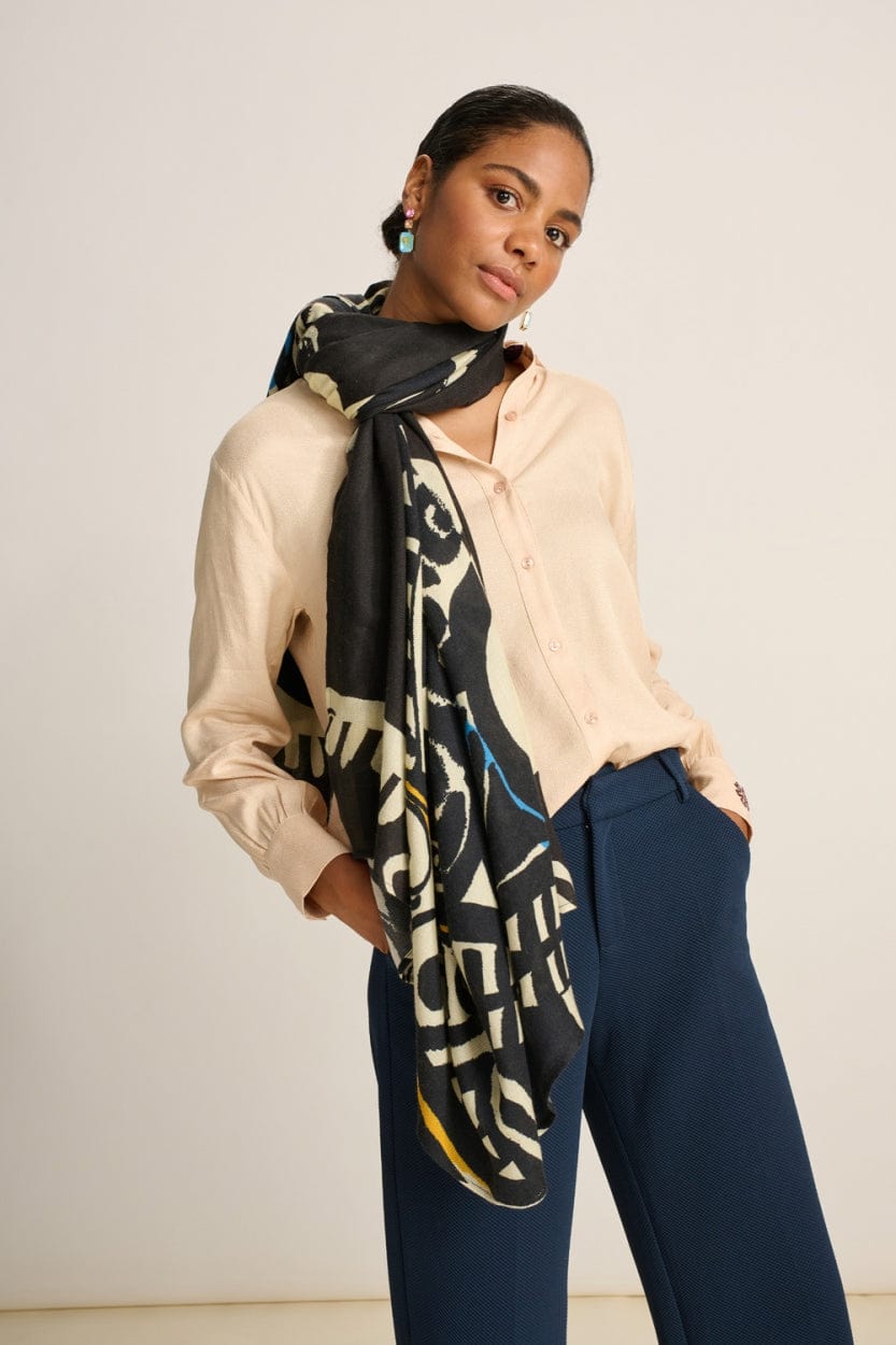 POM Amsterdam Shawls Black / OS ÉCHARPE - Pride Black & White