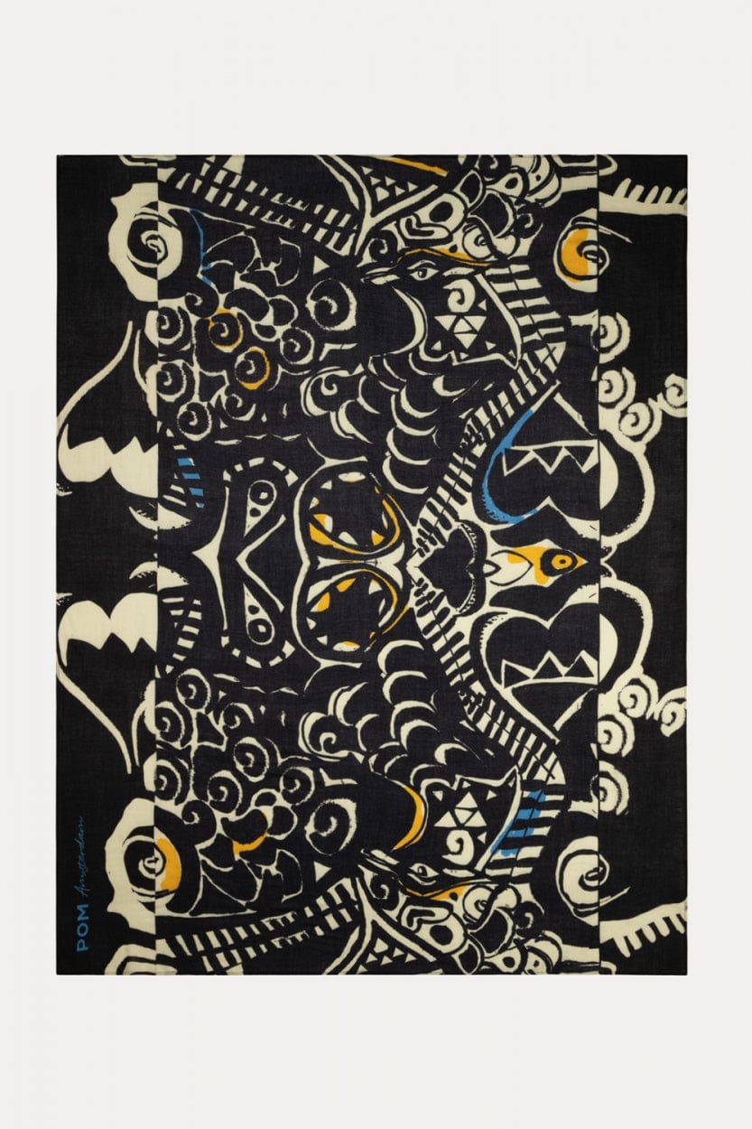 POM Amsterdam Shawls Black / OS ÉCHARPE - Pride Black & White