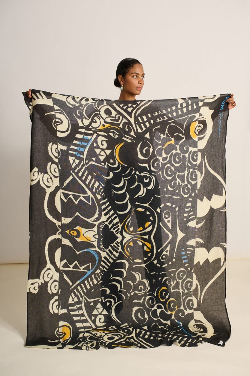 POM Amsterdam Shawls Black / OS ÉCHARPE - Pride Black & White