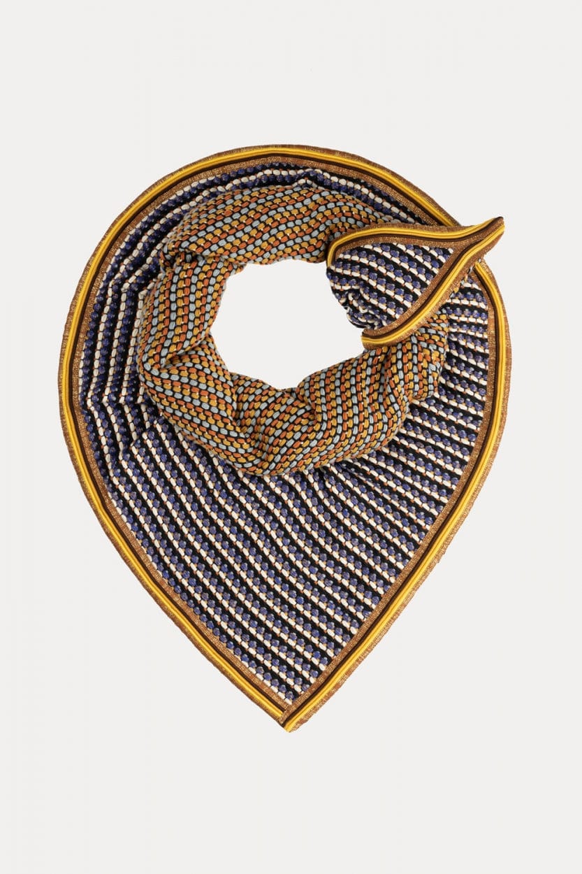 POM Amsterdam Shawls Blue / OS ÉCHARPE - Contours Royal Blue