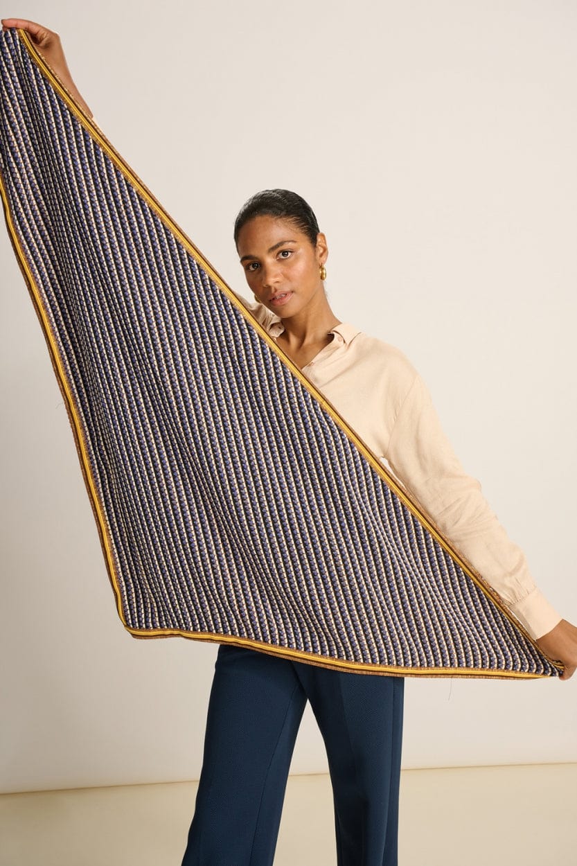 POM Amsterdam Shawls Blue / OS ÉCHARPE - Contours Royal Blue