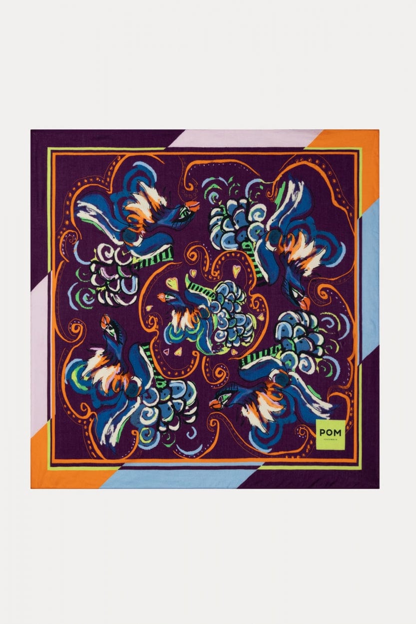 POM Amsterdam Shawls Blue / OS ÉCHARPE - Plumeau Multi