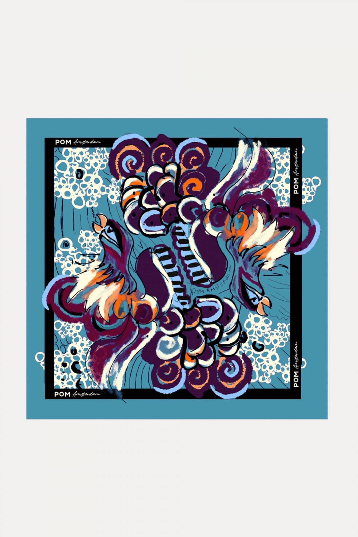 POM Amsterdam Shawls Blue / OS ÉCHARPE - Pride Royal Blue
