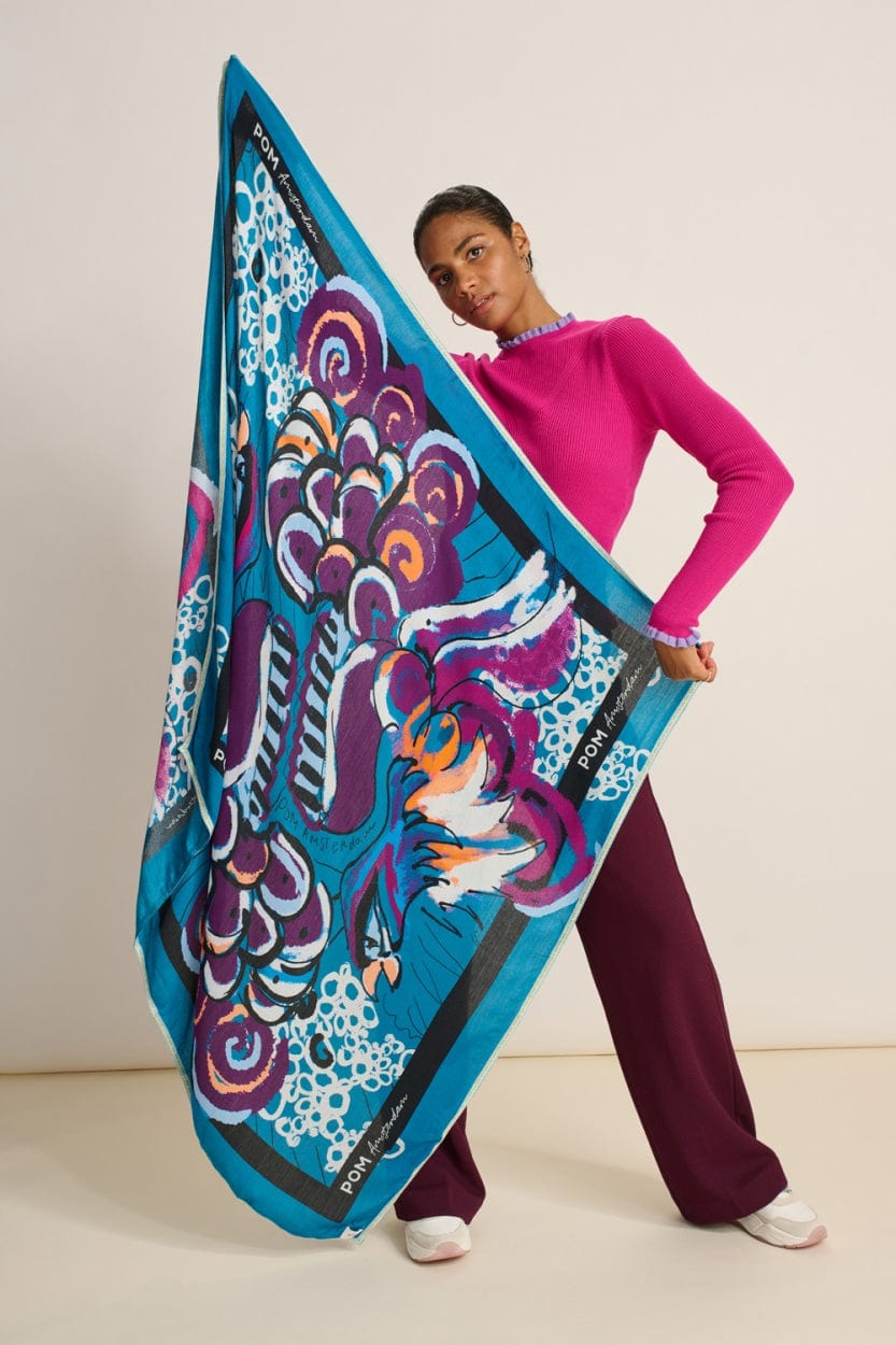 POM Amsterdam Shawls Blue / OS ÉCHARPE - Pride Royal Blue