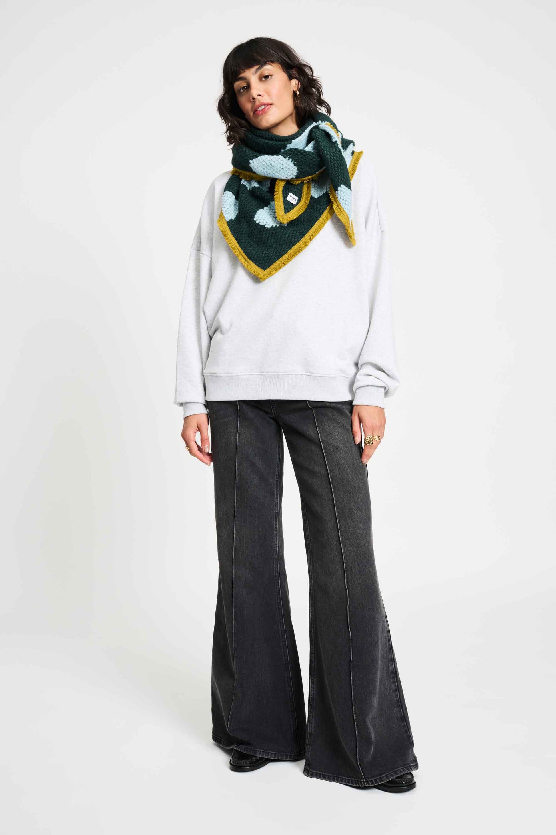 POM Amsterdam Shawls Green / OS ECHARPE - Dots Green