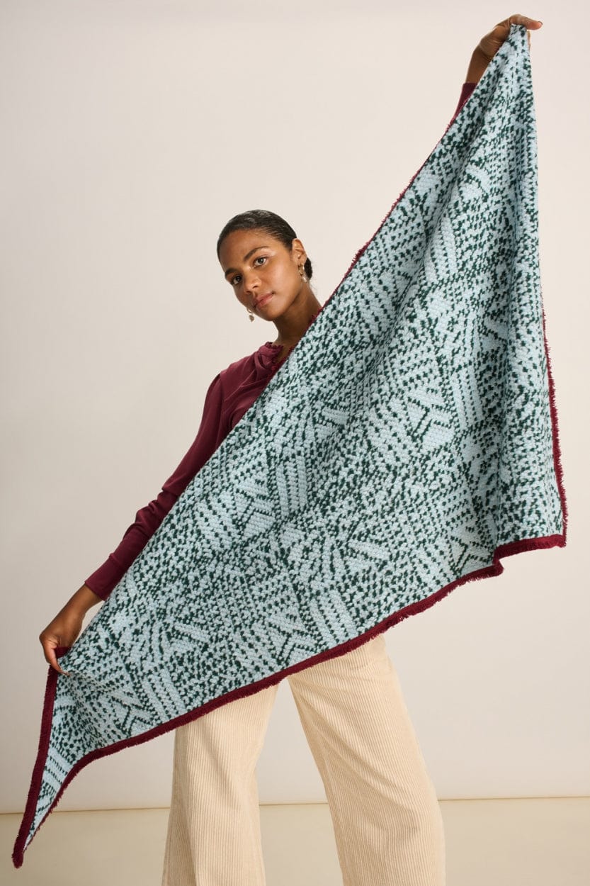 POM Amsterdam Shawls Green / OS ÉCHARPE - Twinkles Ice Blue